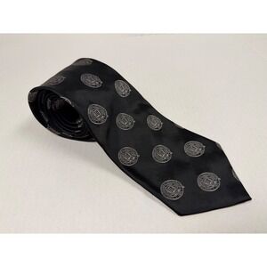 Northwestern University Silk Men's Necktie College Classics Black Silver Crest